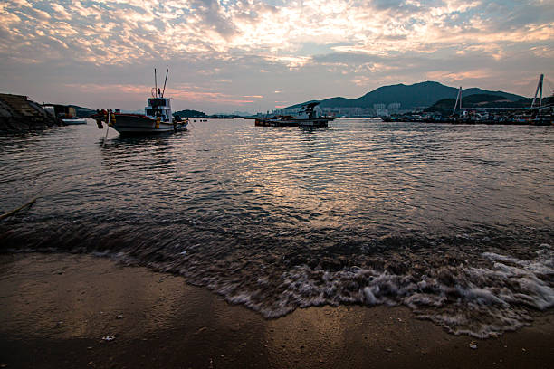 Landscape view of yeosu beach in South Korea.