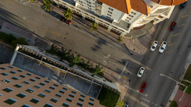 istock Aerial View of Coral Gables Intersection at Sunrise 2206517985