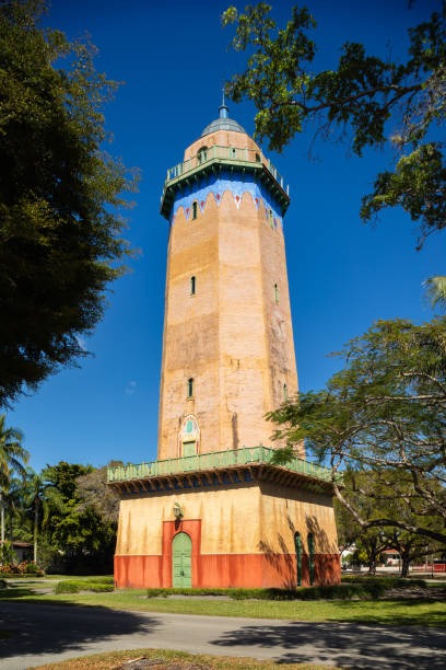 istock Alhambra Water Tower Framed by Palm Trees in Coral Gables, Florida 2206519674