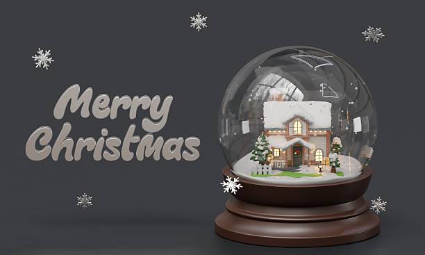 istock Christmas snow globes with text isolated background 2206519774