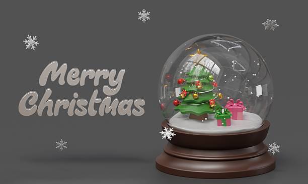 istock Christmas snow globes with text isolated background 2206519776