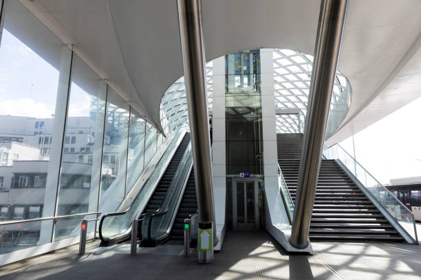 istock Dutch metal architecture on a blue sky day 2206522506