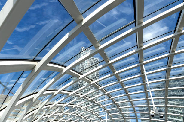 Dutch railway bridge on a blue sky day