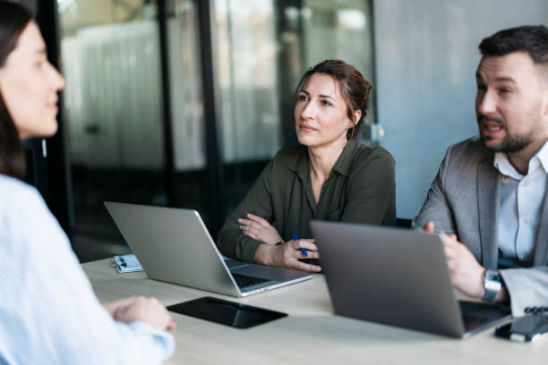 istock Businesspeople discussing during a meeting in the office 2206523313