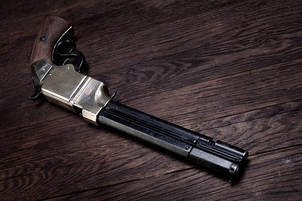 istock Old West vintage weapon - Volcanic Repeating Pistol 2206524097