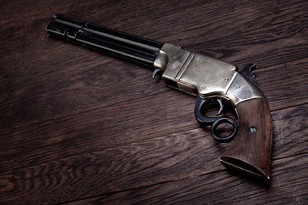 istock Old West vintage weapon - Volcanic Repeating Pistol 2206524243