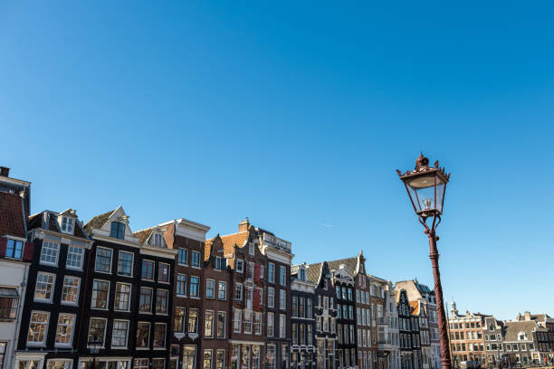 Amsterdam houses along the canal