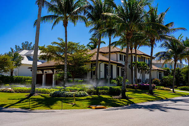 Naples, FL, USA - March 19, 2025: House in Naples Florida worth over 10 Million dollars