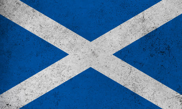 istock Flag Scotland grunge texture 2206536234