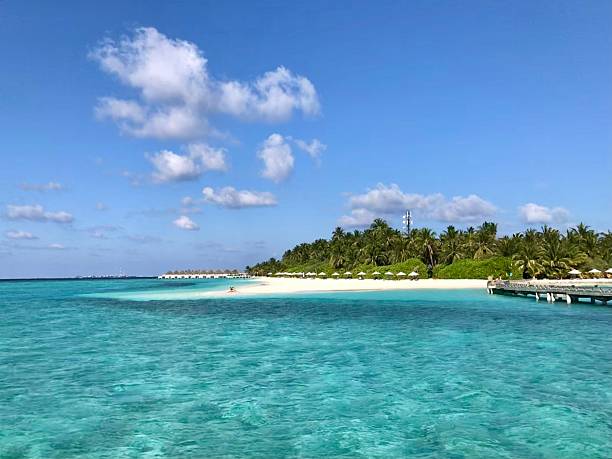 istock Island atoll beach, Maldives 2206537093