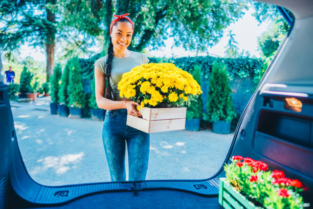 istock Flower delivery from the garden center 2206539610