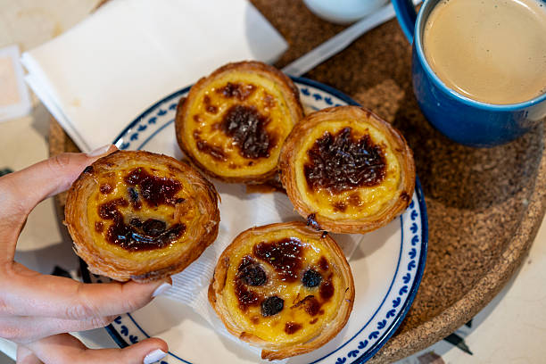 istock Nata, the famous Portuguese dessert. 2206542370