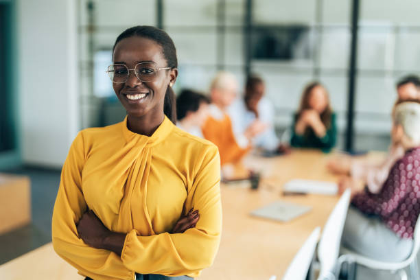 istock Confident businesswoman at work 2206543083