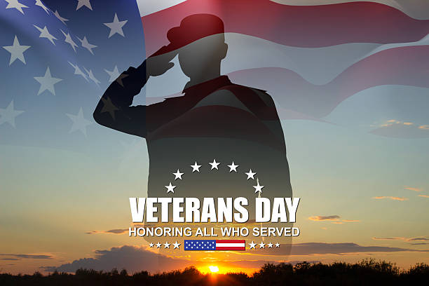 istock Silhouette of a soldier with USA flag 2206544912