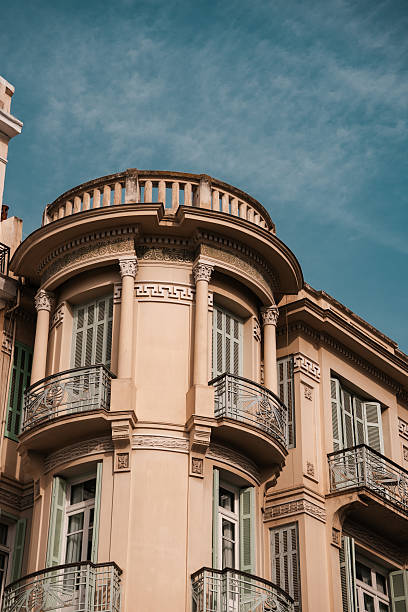 istock Beautiful European apartment building facade windows and balcony 2206547307