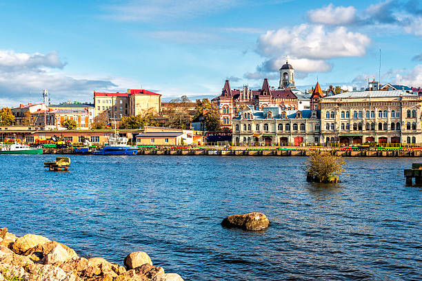 Cityscape of Vyborg from the southern bay