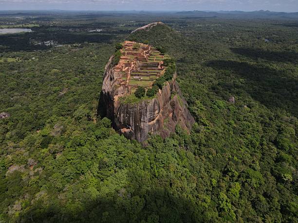 istock Drone shot front view from Sigiriya, Lion Rock, in Sri Lanka 2206557204