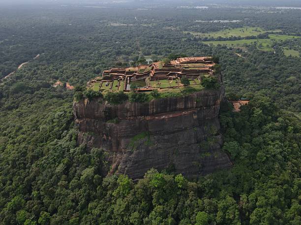 istock Drone shot side view from Sigiriya, Lion Rock, in Sri Lanka 2206557224
