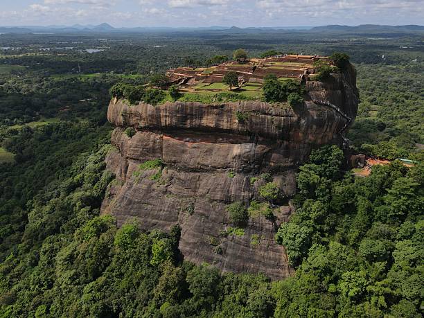 istock Drone shot side view from Sigiriya, Lion Rock, in Sri Lanka 2206557299