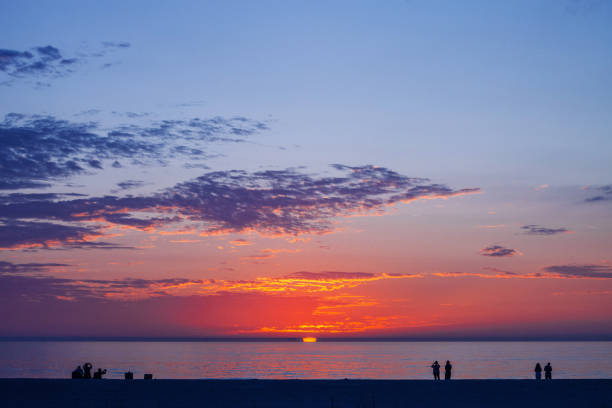 People enjoying sunset. Treasure Island, Florida, USA