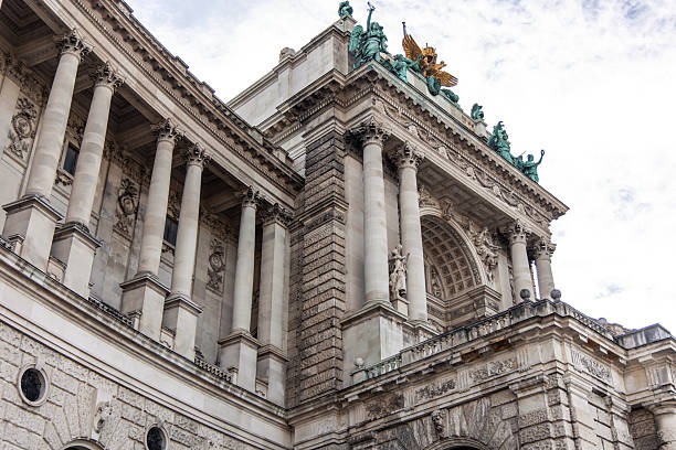 Vienna, Austria, May 5, 2025: A stunning view of a historic building with an intricately designed dome. the architecture showcases elegant sculptures and ornate details, the grandeur and craftsmanship of classical design.