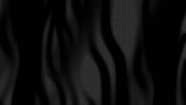 Dark Wavy Zebra Pattern in Black and Gray for Retro 90s Style Designs Dark wavy zebra halftone pattern in black, gray with fluid lines. Retro 90s style, abstract liquid texture. Posters, backgrounds, creative banners, modern visuals. digital overlay texture stock illustrations