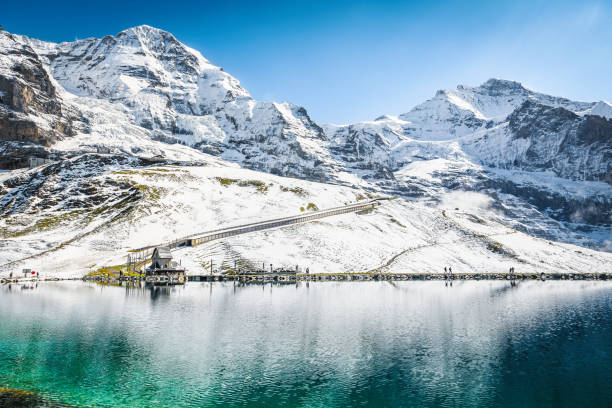 istock Turquoise Fallbodensee lake and high snowy mountains, Grindelwald, Switzerland 2206587018