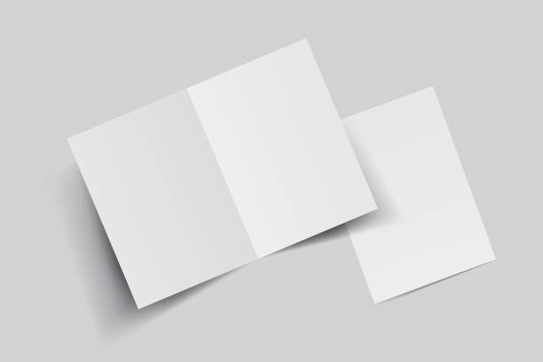istock Open Leaflet, bi fold mockup template .Blank paper, thank you card, notecards, note paper, greeting card, wedding invitation, postcard, brochure or any creative work for presentation of your design 2206593981