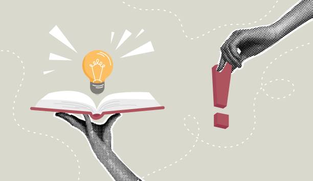 istock Trendy halftone collage. Incendiary ideas. Concept of gaining new knowledge, reading a book for inspiration, knowledge, brazovanie, study 2206596083