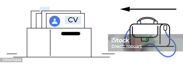 Application Process Photographs Job Application Process With Cv And Portfolio In A Box Next To ...