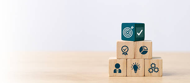 istock Goal and target, success and business target concept, project management, company strategy. 2206607251