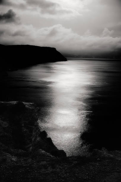 Dark clouds over the sea