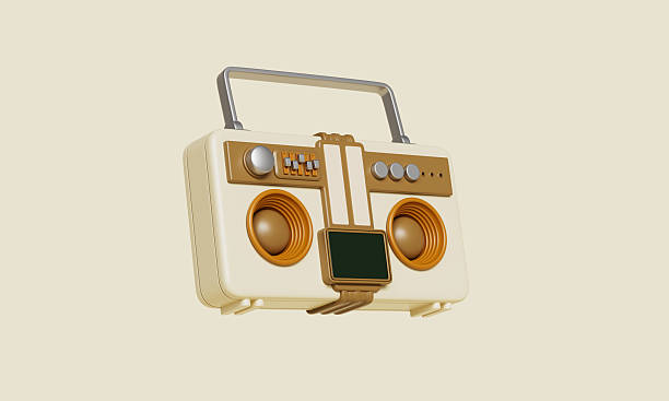 istock Vintage Retro Boombox Player. 3D Rendering. 2206616695