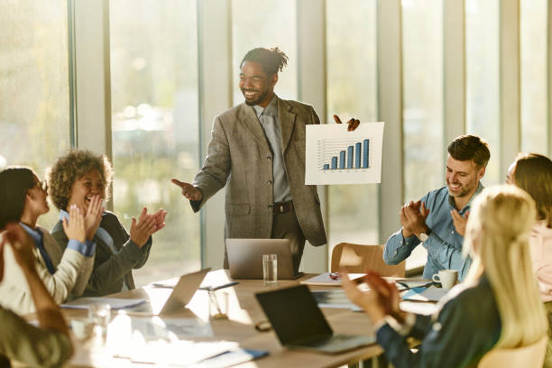istock Applauding to successful business progress! 2206619258
