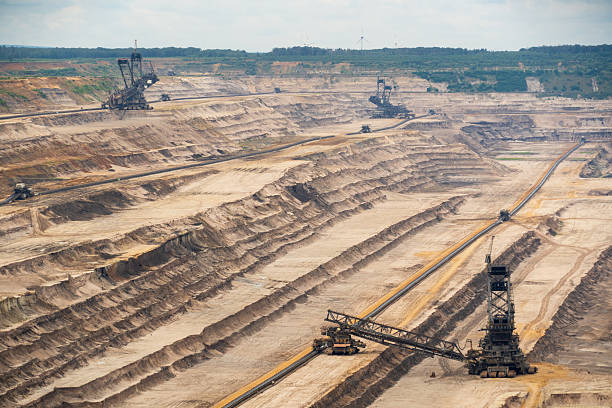 istock Hambach surface mine (Tagebau Hambach), a large open-pit coal mine in Niederzier and Elsdorf, North Rhine–Westphalia, Germany 2206622206