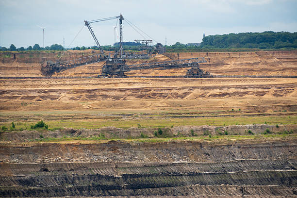 Hambach surface mine (Tagebau Hambach), a large open-pit coal mine in Niederzier and Elsdorf, North Rhine–Westphalia, Germany, Coal Mining Operation
