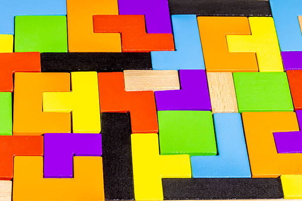 istock Colorful wooden puzzle 2206624540