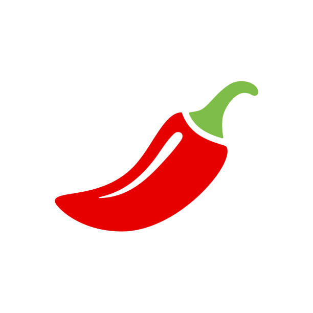 Chili pepper color icon vector art illustration
