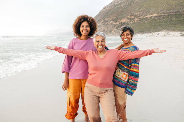 istock Healing through laughter and friendship by the ocean 2206626816