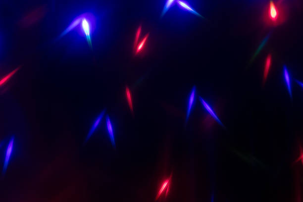 flashes of colored lights in the dark