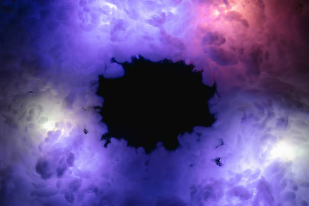 colorful fog in the dark