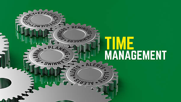 istock Time Management Concept Gears Illustration 3D 2206627352