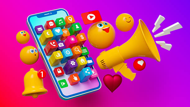 istock Mobile Social Media Marketing 3D 2206627554