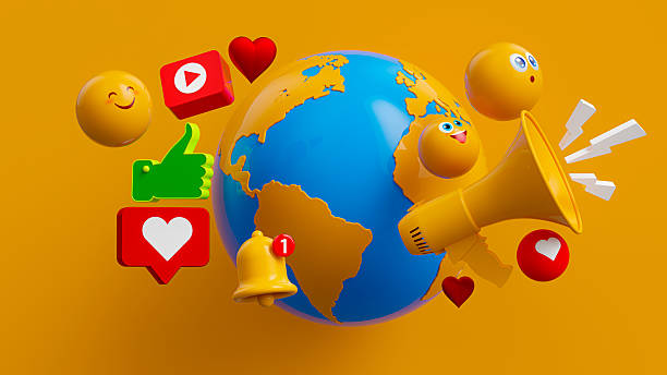 istock Global Social Media Communication 3D Concept 2206627683