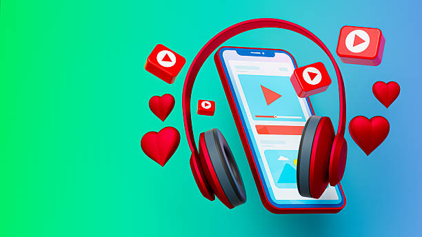 istock Mobile Music Streaming Love Concept 3D 2206628073