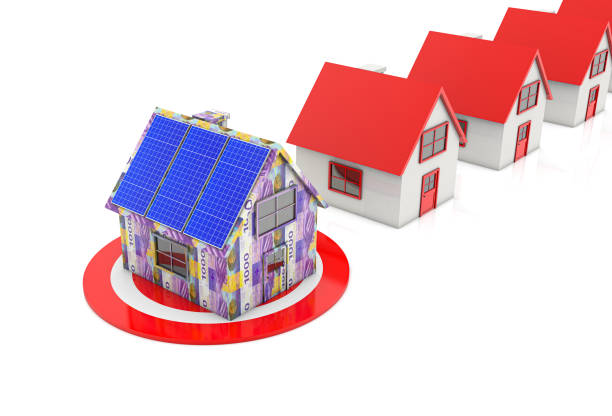 Solar panels renewable energy efficiency savings money Swiss Francs on target