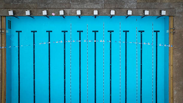 istock Aerial top view  in swimming pool background 2206634875