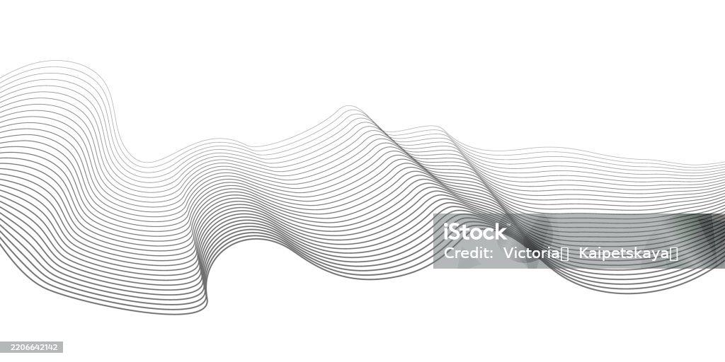 Undulate Effect Undulate Grey Wave Swirl Frequency Sound Wave Twisted Curve Lines With ...