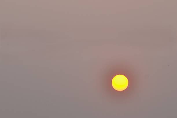 landscape of sun falling in sunset background and texture