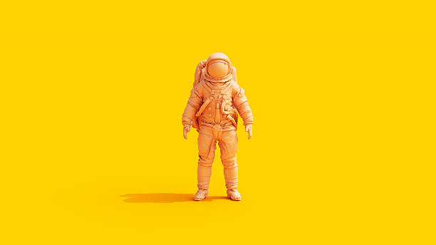 istock Astronaut Spaceman Space Exploration Yellow Flesh Tones Yellow Background 2206644830